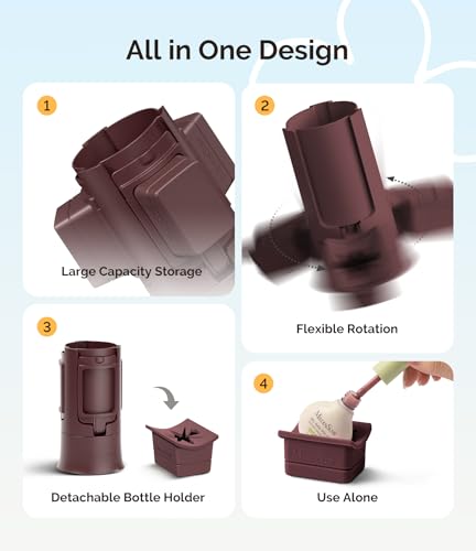 MelodySusie Nail Polish Bottle Holder and Nail Art Tools Organizer Brown - color: Brown