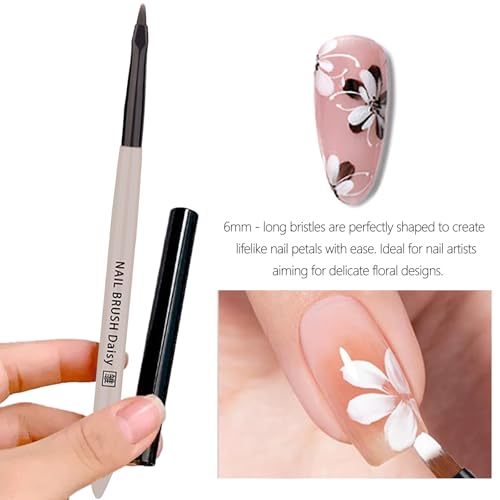 Daisy Nail Brush for Nails, 3D Flower Nail Brushes, Acrylic & Gel Polish Brush French Tips Nail Brushes for Petals & Butterflies and Intricate Art Designs Manicure Salon & DIY Home Manicure - color: Daisy Nail Brush