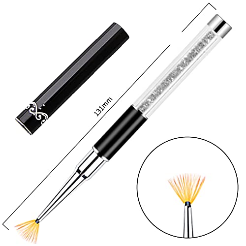 3Pcs Ombre Nail Brush Acrylic Nail Brush Set Nail Gradient Brushes Nail Painting Pens Nail Art Tools For Gel Nails Manicure Accessories - color: black