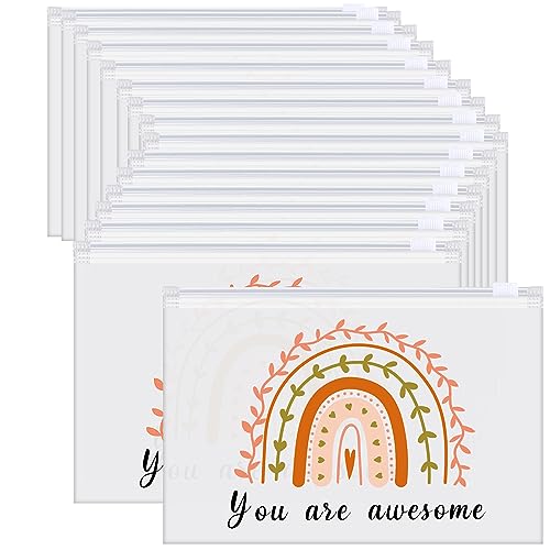 Sweetude 150 Pcs Makeup Bags Inspirational Gifts Bulk for Women, Rainbow - style: Rainbow