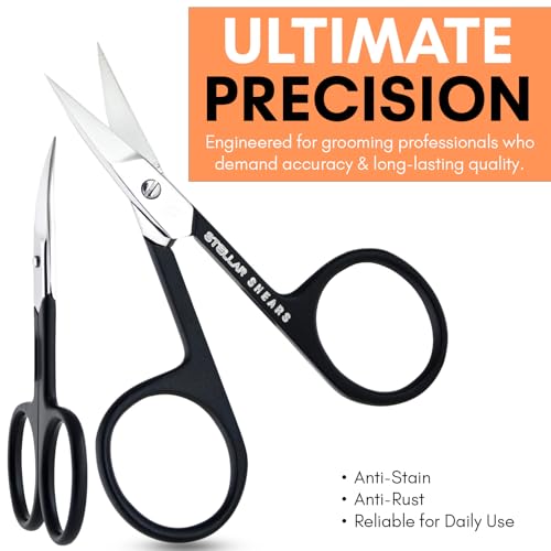 Cuticle Scissors – Extra Fine Curved Stainless Steel Blades for Precise Cuticle, Eyebrow & Nail Trimming – Professional Manicure & Pedicure Scissors for Women & Men (SS-CSB-01) - color: Ss-csb-01