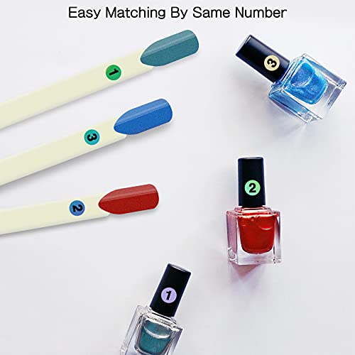 UPZIGS Nail Swatch Sticks with Number Stickers, Natural-100pcs - color: Natural-100pcs
