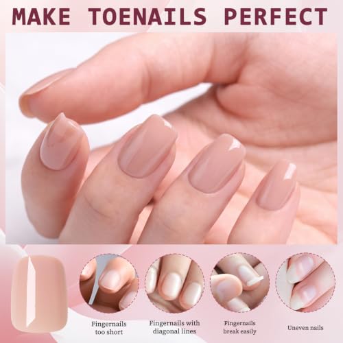 Short Pink Press on Nails Square Fake Nails Press ons Pink Glue Nails-K - color: Ash Pink