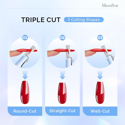 MelodySusie Adjustable Stainless Steel Acrylic Nail Clippers, Blue - color: Blue