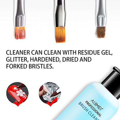 Acrylic Nail Brush Cleaner Acrylic Brush Cleaners Liquid Acrylic Paint Brush Cleaner Nails Artist Acrylic 2PCS 58ml/2 FL.OZ - color: Brush Cleaner 120ml/4 FL.OZ