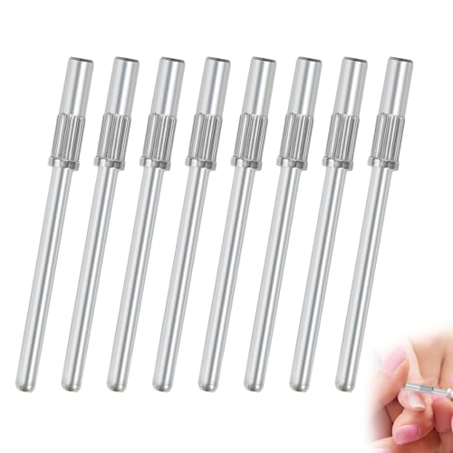 8 PCS Mini Mandrel Nail Bit,3.1 MM 3/32 Inches Nail Drill Bit for Electric Drill File Machine,Suitable for Acrylic Nails Manicure Pedicure Tool,Sanding Bands Compatible - size: 8 PCS