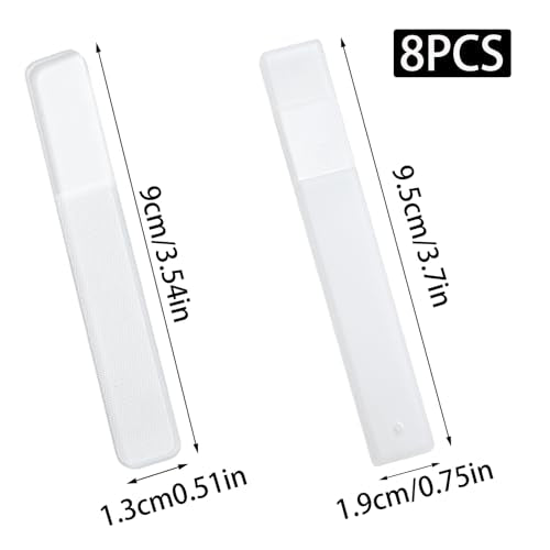 8 Pcs Flat Glass Nano Nail File Set with Case - size: Style-1