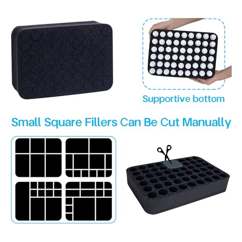 Essential oils Organizer Holder Foam Pad with Slots - color: Black 54