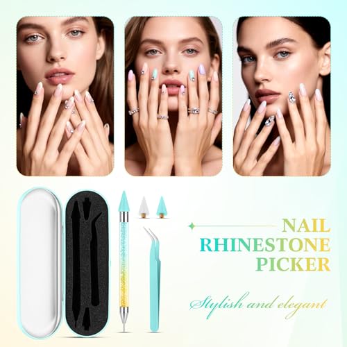 Tatuo Rhinestone Picker Tool Bedazzling Pen Dual Head, Gradient Colorful - color: Gradient Colorful