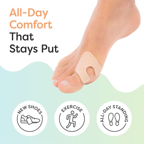 ZenToes U-Shaped Felt Callus Pads | Protect Calluses from Rubbing on Shoes | Reduce Foot and Heel Pain | Pack of 48 | 1/8” Self-Stick Pedi Cushions - color: Beige, size: 24 Count (Pack of 2)