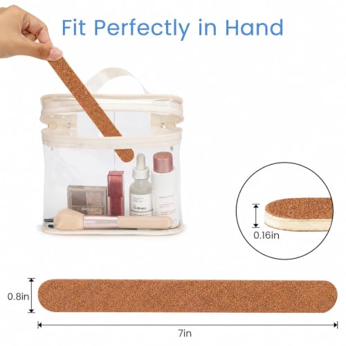 Nail Files - 24 PCS Fingernail Files 7" Long 80/100 Grit Brown - color: 24pcs Brown, size: 80/100 Grit
