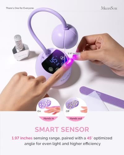 MelodySusie Gooseneck Cordless UV Nail Lamp P-ArtM2 Light for Nail Tips - color: Purple