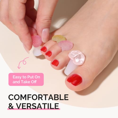 MelodySusie 32Pcs Silicone Toe Separators, Toe Spacers for Pedicure - size: 32Pcs-B