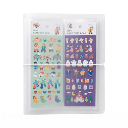 Sticker Organizer Album, 104 Pockets For Small Sticker Sheets - size: Small(2.8" x 7.9“)