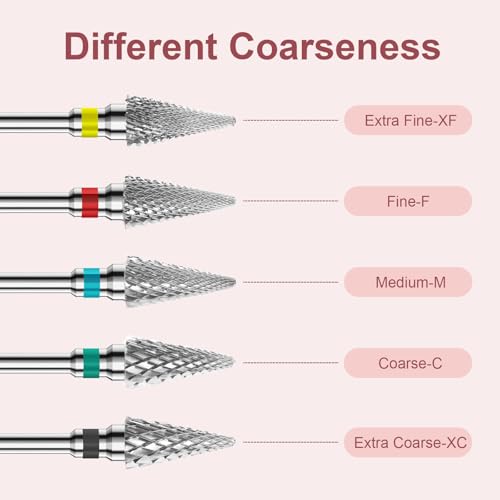 3/32" Clean Umbrella Carbide Cuticle Cleaner Bit for Nail Prep, 2-Pack - color: 031 Silver, size: M
