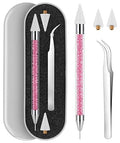 Tatuo Rhinestone Picker Tool Bedazzling Pen Dual Head, Light Pink - color: light pink