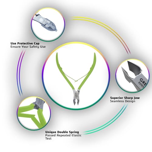 1piece Cuticle Trimmer Nipper 9 Color (Green) - color: Green Nipper - Pack 1