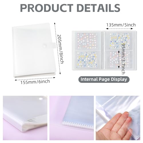 Nail Sticker Book Binder Nail Art Book for Nail Decals Storage - size: medium