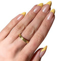 PaintLab Butter Yellow Chrome Press On Nails, Medium Almond, 30pcs Nail Kit - color: Butter Yellow Chrome