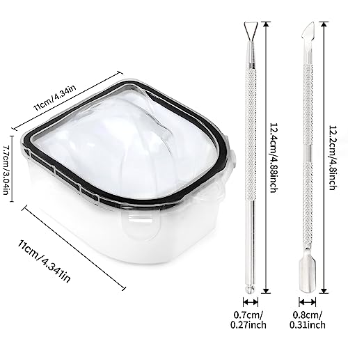 Yokilly Nail Soaking Bowl Set: 3 Pcs Soak Off Gel Polish Dip Powder Remover - color: Black-3pcs set