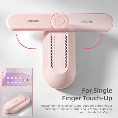 JODSONE Compact Cordless U V Light for Gel Nails Rechargeable Nail Lamp