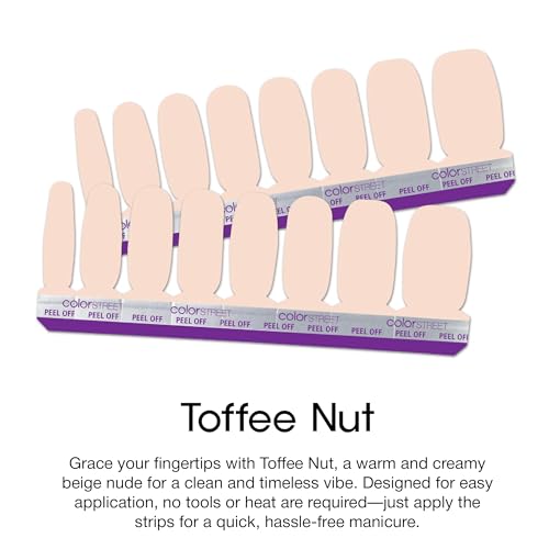 Color Street - Toffee Nut - 16 Double-Ended Nail Polish Strips - color: Toffee Nut