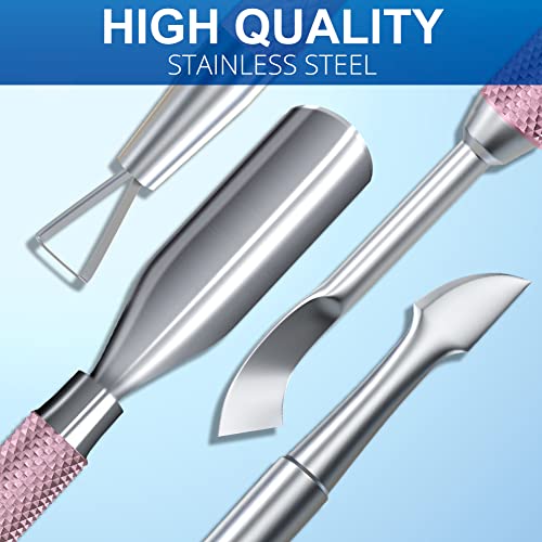 2PCS Lilac Cuticle Pusher Tool and Scraper Nail Pusher - color: Lilac