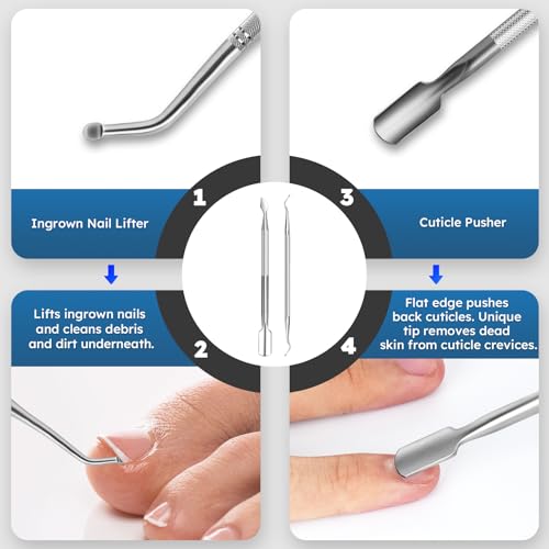 Nail Clippers for Seniors, Heavy Duty Ingrown Toenail Clippers - size: Wide Jaw 5pcs
