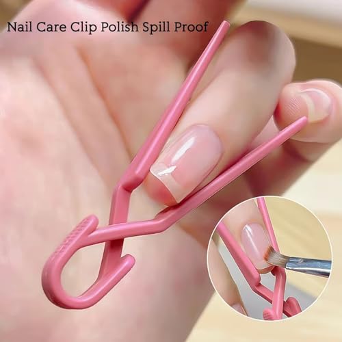 30pcs Nail Polish Protector for Fingers - Acrylic Nail Protector Easy C Curve Nail Pinching Clips Manicure Tools Nail Art Accessories for Gel Finger Nail Extension UV Builder