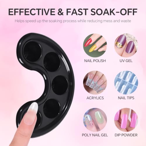 4Pcs Nail Soaking Bowl Set, Cuticle Pusher & Dead Skin Fork