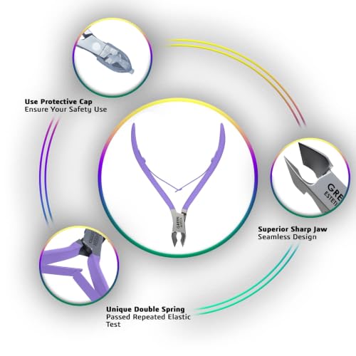 1piece Cuticle Trimmer Nipper 9 Color (Purple) - color: Purple