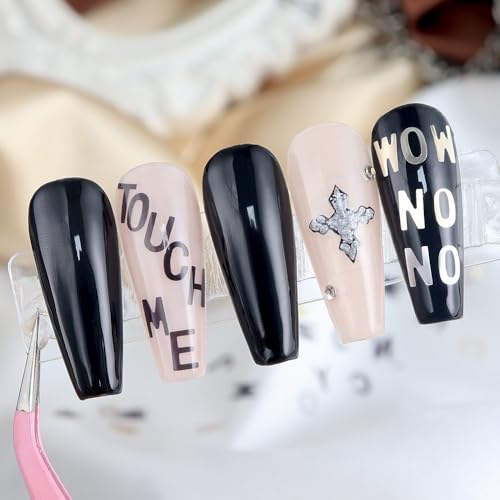 1 Box 6 Color Holographic Letter Nail Glitter Laser Ombre Alphabet Nail Sequins 3D Gold Nail Flakes Sparkly Glitter Flakes Shiny Nail Art Glitter Sequence Letters Nail Sequins Glitter for Nails Art - color: YHN20