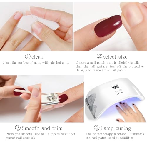 JMEOWIO Semi Cured Gel Strips Nail Art Sticker Wrap Beige - color: Beige