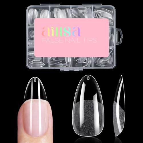 AILLSA Medium Stiletto Nail Tips 120PCS Half Matte Nail Extensions