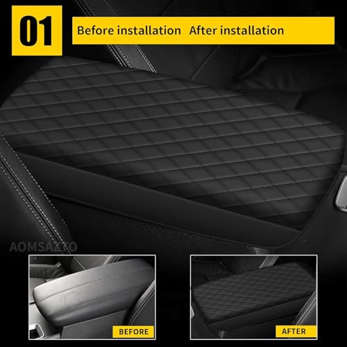 AOMSAZTO Armrest Console Covers for 2013-2018 Nissan Altima Heightening Pad - color: Black with Heightened Pad, size: 2013-2018