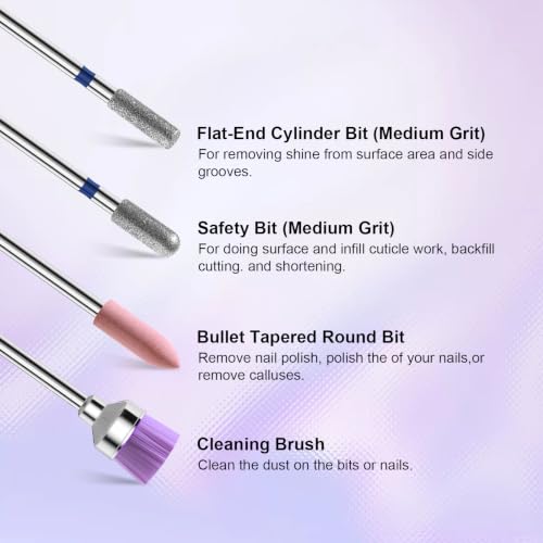 3/32'' 14Pcs Nail Drill Bits Set Diamond for Acrylic Gel & Cuticle Removal - color: 14Pcs Diamond Bit Sets