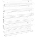 upsimples 6 Pcs 12" Clear Acrylic Shelves, Small Shelf for Wall Display
