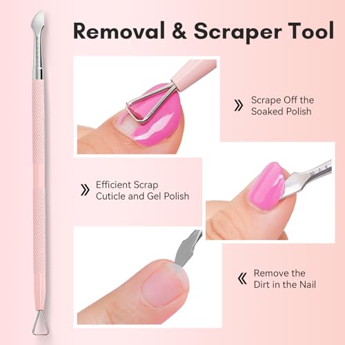 Makartt Pink Cuticle Trimmer Set with 2 Pushers, Nail Clipper & Nipper - size: Cuticle Tools-4pcs