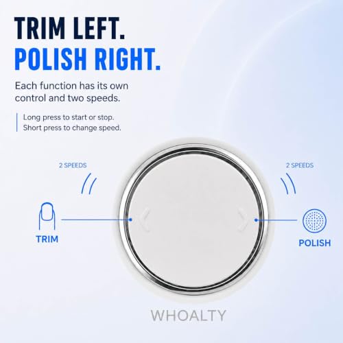 Electric Nail Clipper for Seniors, Automatic 2-in-1 Trimmer & Polish - color: White