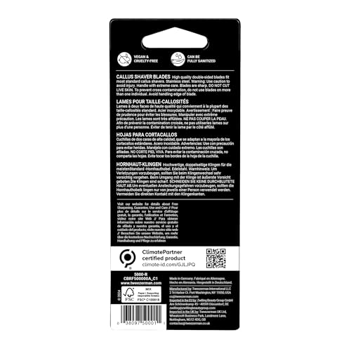 Tweezerman Replacement Callus Shaver Blades, 20 Count (Pack of 2) - size: 1 Count (Pack of 2)