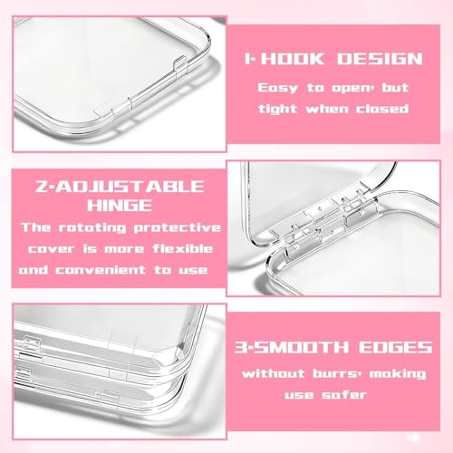 6 Pcs Press On Nail Packaging Storage Box, Clear Acrylic