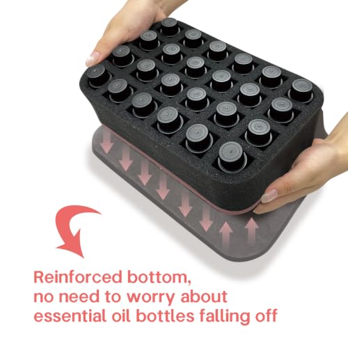Essential oils Organizer Holder Foam Pad with Slots, can DIY - color: Black 24