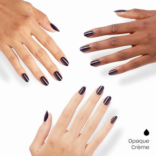 OPI On Point Press On Nails | Instant Mani | 24 Count With Nail Glue - color: O Suzi Mio | Dark Purple, style: Short Round