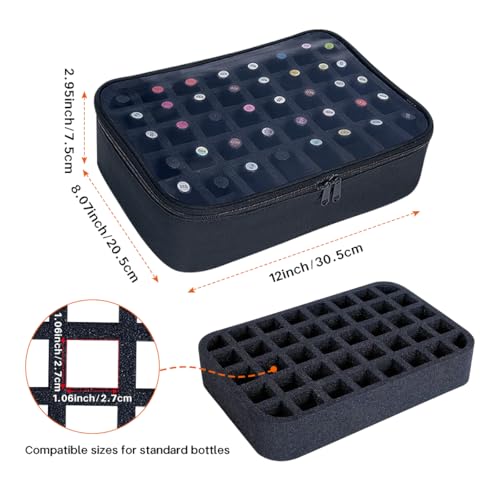 2 Pcs Small Clear Nail Polish Organizer Holds 80 Bottles Nail,Black - color: Black-2pcs