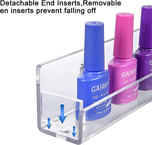 trophable 24in Nail Polish Rack Wall Mounted Shelf - size: 24"x1.56"x2"-6Pack