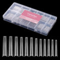 2XL Coffin Nail Tips, Long Half Cover Gel Tips 504 Pcs - size: Long trapezoid
