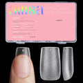 AILLSA Short Square Nail Tips 450PCS Acrylic gel Full Cover Nail Tips