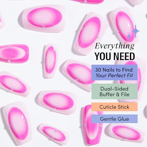 Chillhouse - Chill Tips, Press on Nails Kit - Into the Void (Square) - 30 Nail Shapes & Sizes - Up to 2 Weeks of Wear - Customizable Fit - Reusable - Latina Founded & Women Owned - Beauty & Self Care - color: Into the Void
