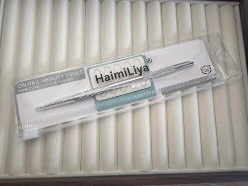 Pre-treatment Cuticle Pusher, Russian Prep Nail Pushers, Dual Ended Cuticle Remover with 100/180 Grit Sandpaper Sheets, Nail Care for Manicure Pedicure Nail Art