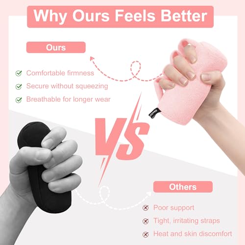 SPRING SEAON Hand Contracture Cushion, Palm Protector for Clenched Hands - color: Pink
